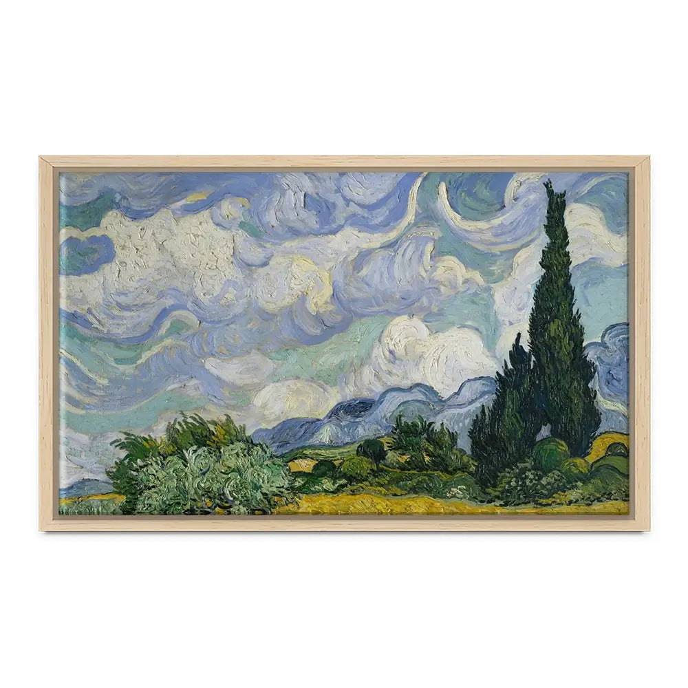 Wheat Field With Cypresses Canvas Print