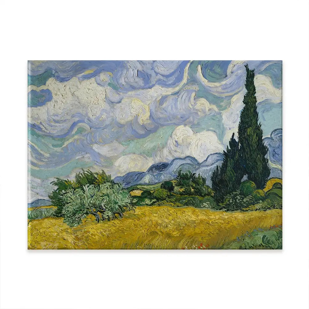 Wheat Field With Cypresses Canvas Print