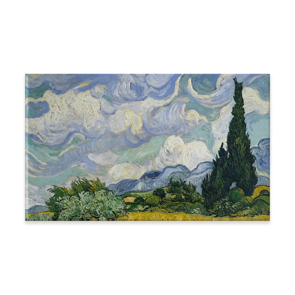 Wheat Field With Cypresses Canvas Print