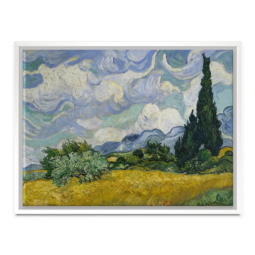 Wheat Field With Cypresses Canvas Print