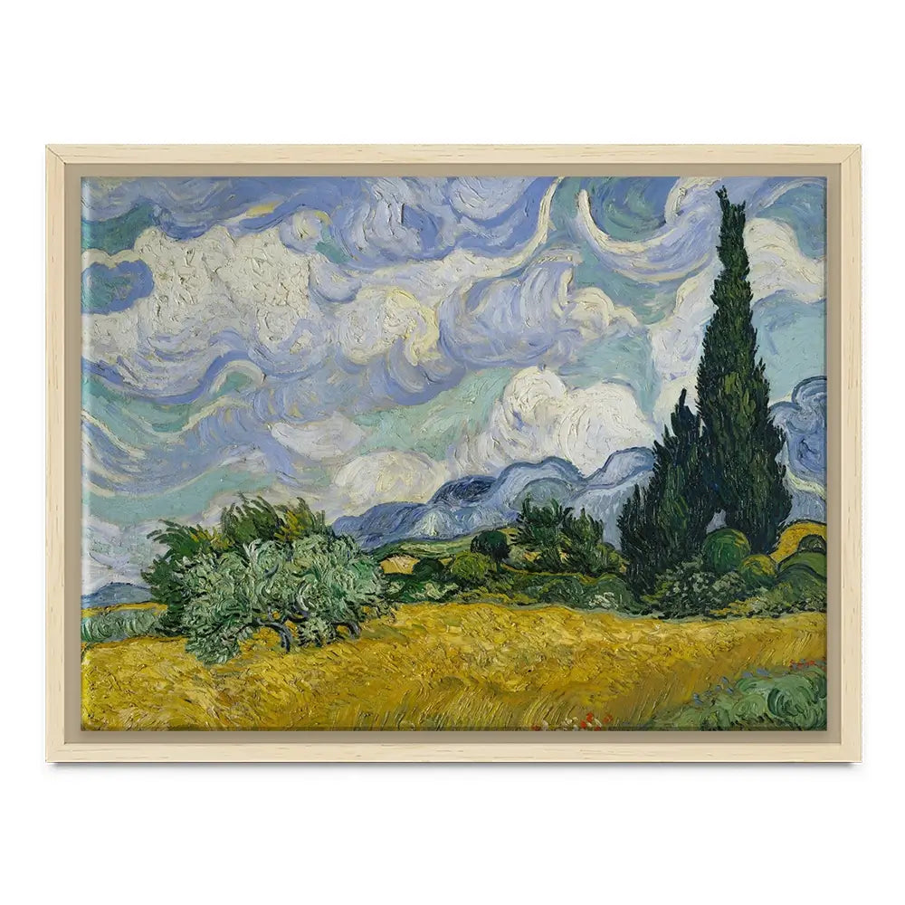 Wheat Field With Cypresses Canvas Print