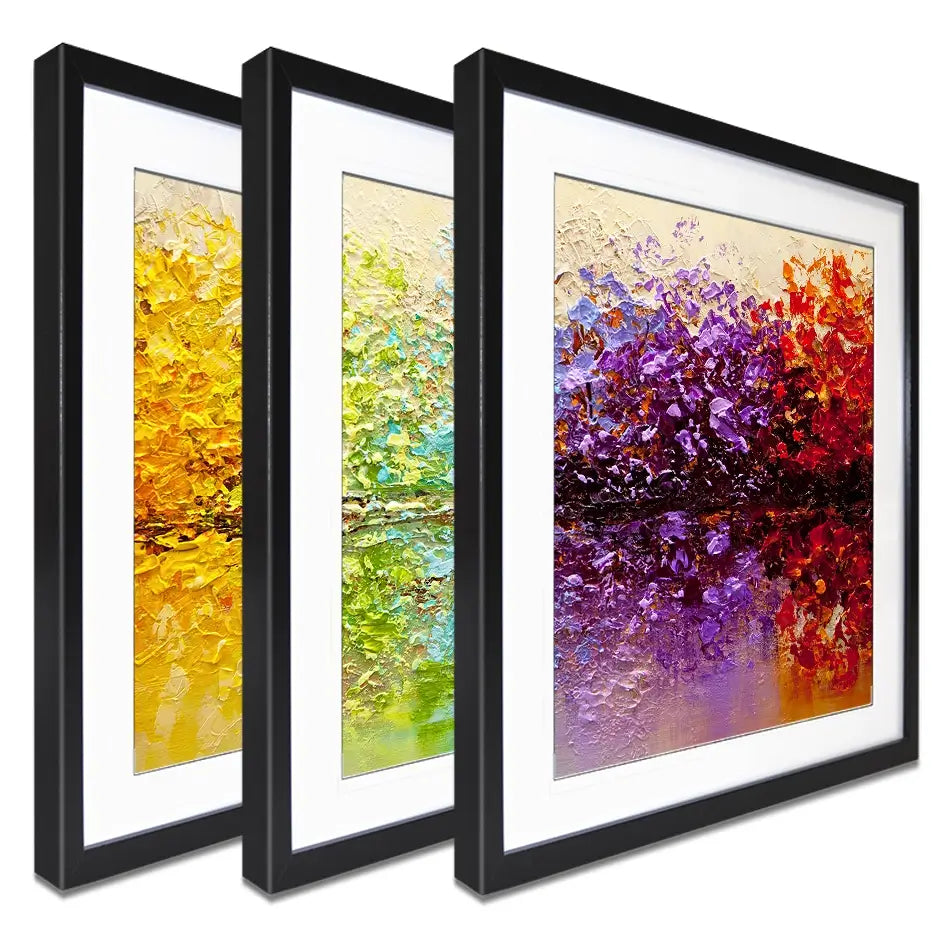 Rainbow Secret Garden Framed Art Print Trio