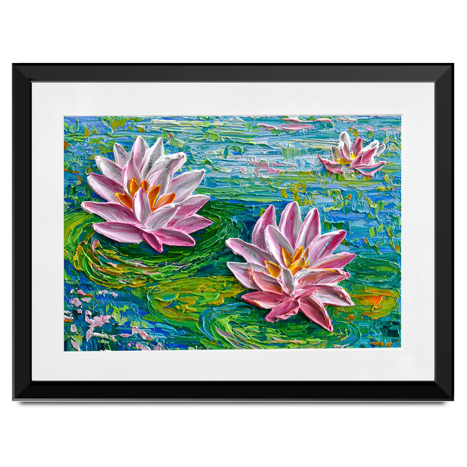 Waterlillies Pond 2 Framed Art Print