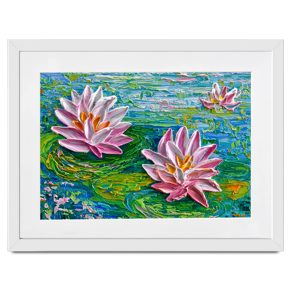 Waterlillies Pond 2 Framed Art Print