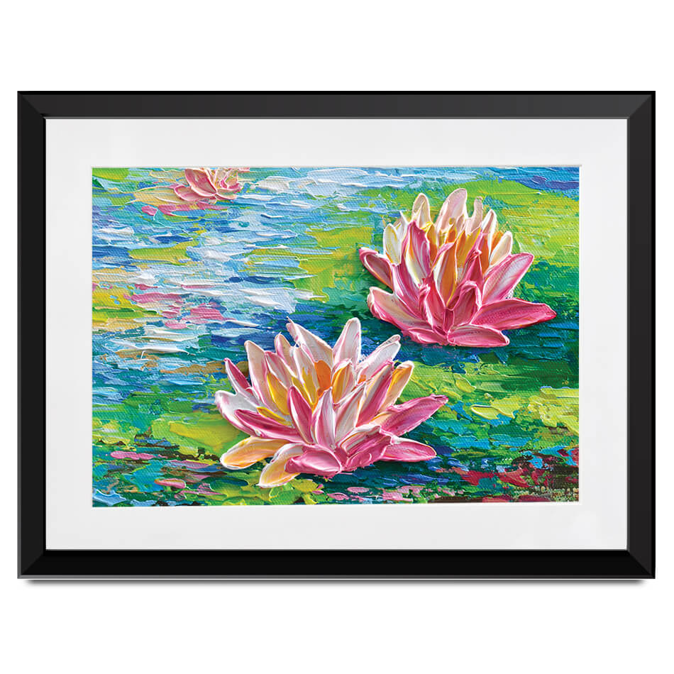 Waterlillies Pond Framed Art Print