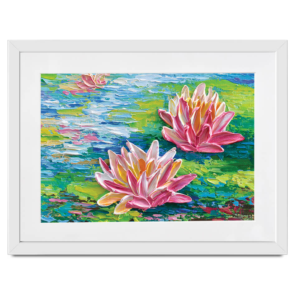 Waterlillies Pond Framed Art Print