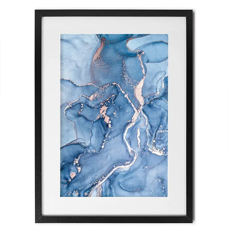 Dreamy Blue Marble Framed Art Print