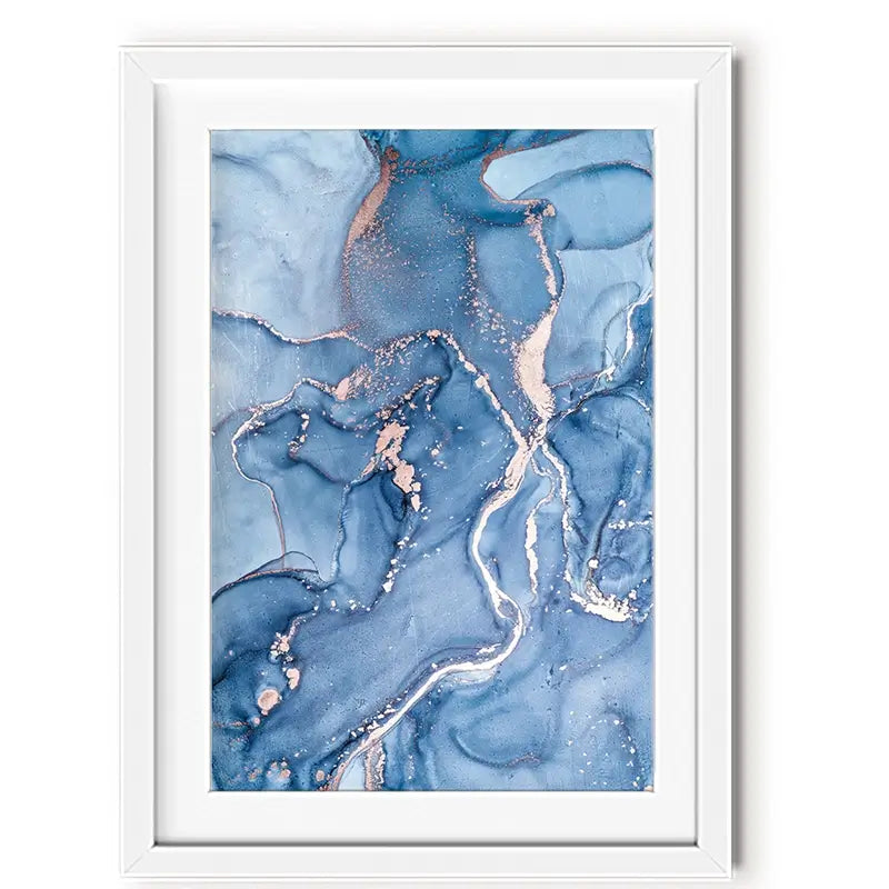 Dreamy Blue Marble Framed Art Print