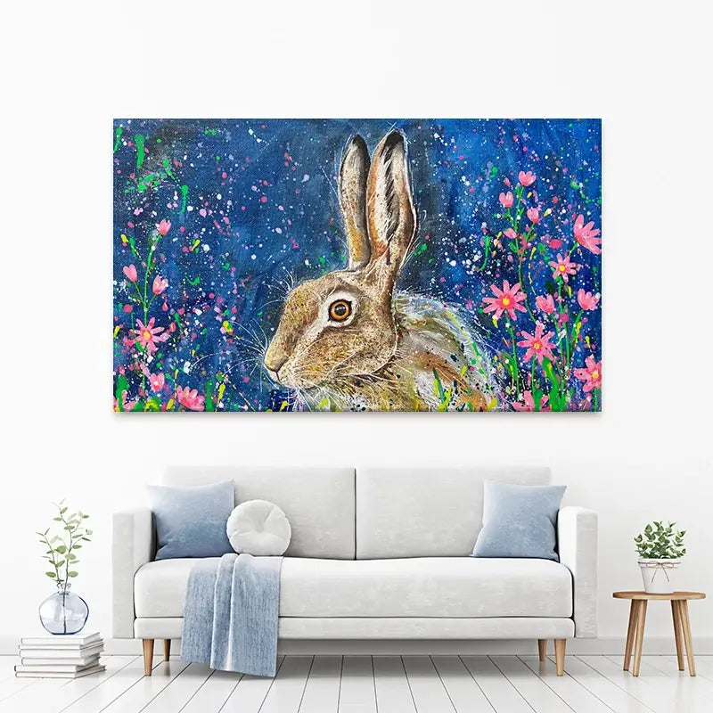 Contemplative Hare Canvas Print