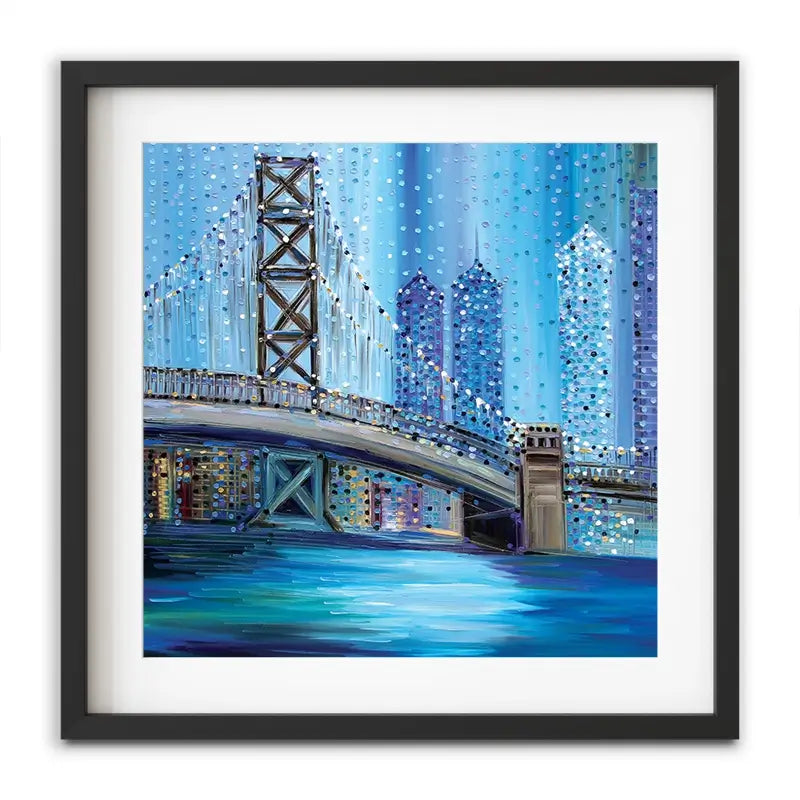 Philadelphia Bridge Framed Art Print