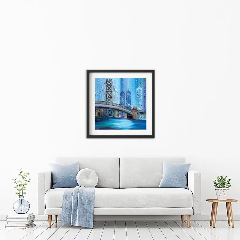 Philadelphia Bridge Framed Art Print