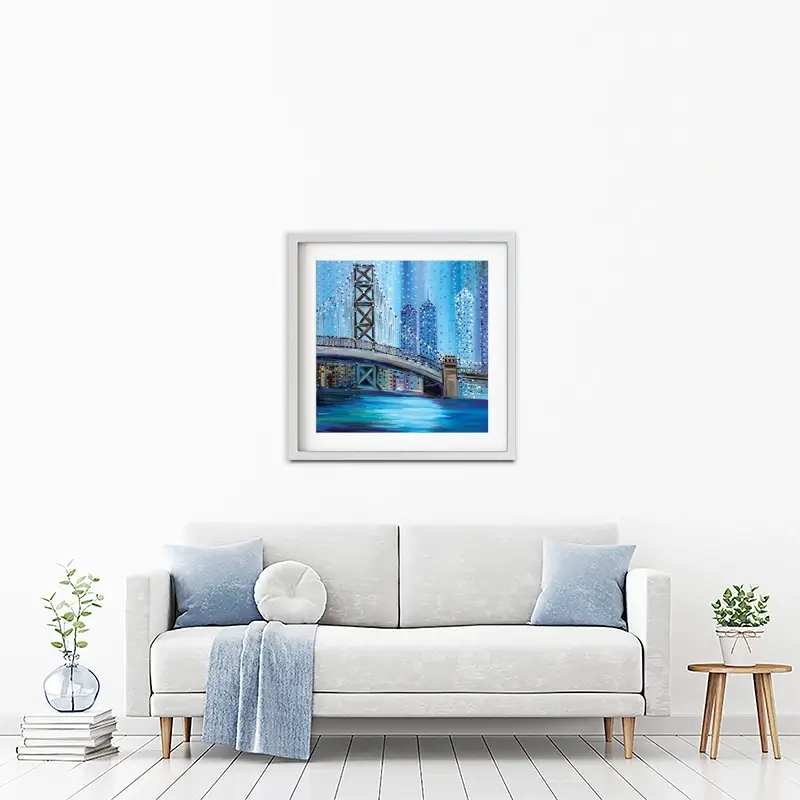 Philadelphia Bridge Framed Art Print