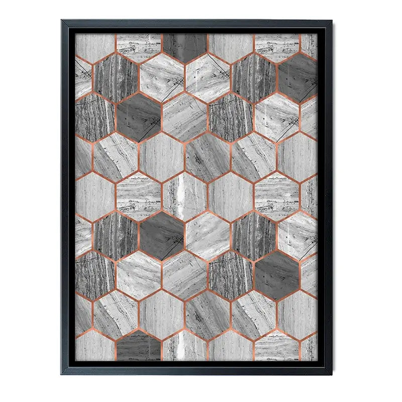 Hexagon Marble Canvas Print