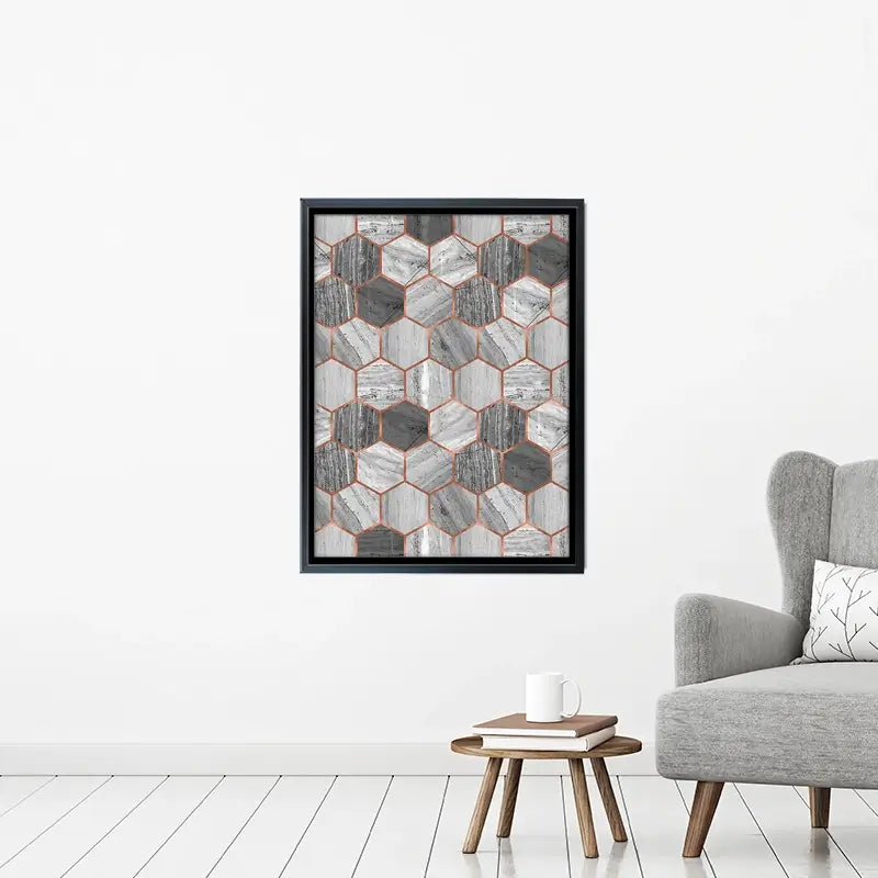 Hexagon Marble Canvas Print