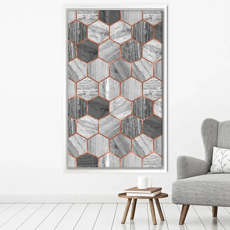 Hexagon Marble Canvas Print