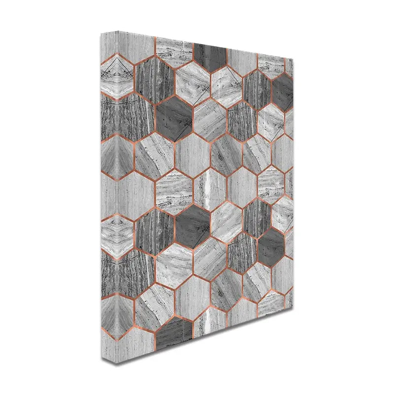 Hexagon Marble Canvas Print