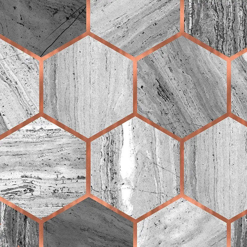 Hexagon Marble Canvas Print