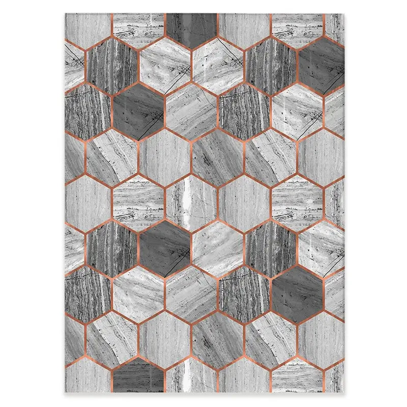 Hexagon Marble Canvas Print