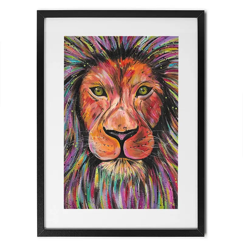 Lion Elio Framed Art Print