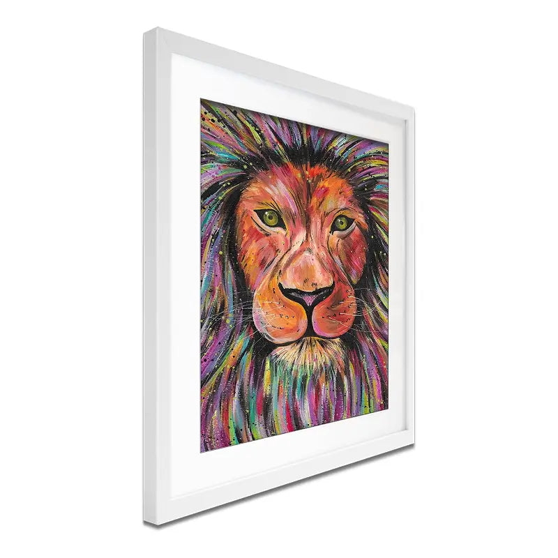 Lion Elio Framed Art Print