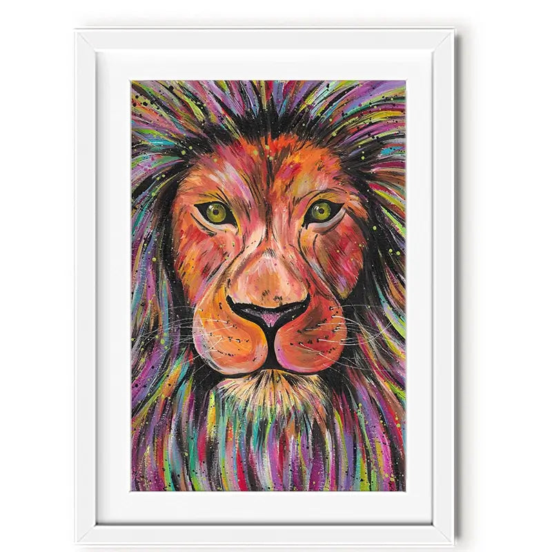 Lion Elio Framed Art Print