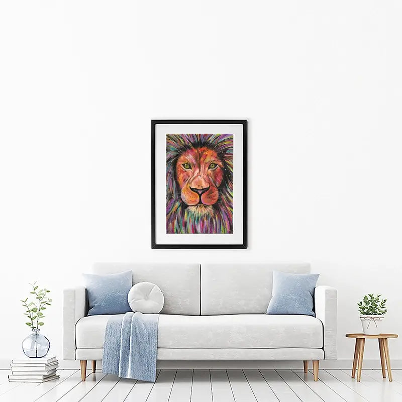 Lion Elio Framed Art Print