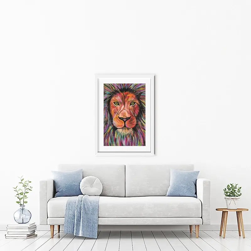 Lion Elio Framed Art Print