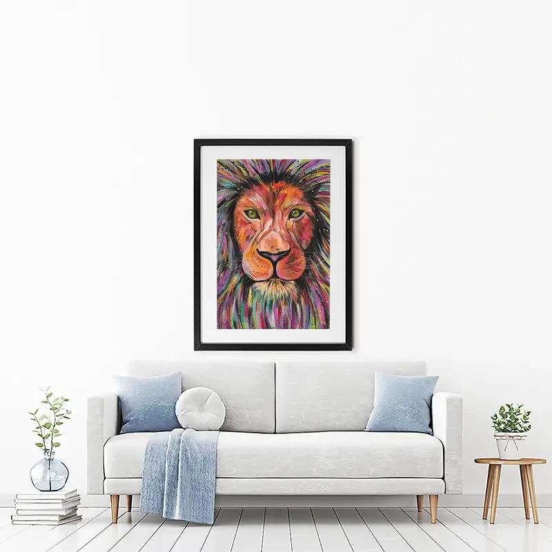 Lion Elio Framed Art Print