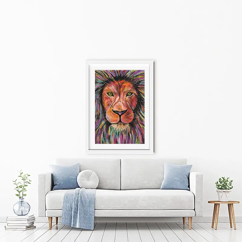 Lion Elio Framed Art Print