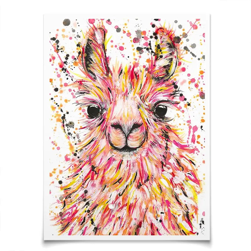 Llama Dusty Art Print