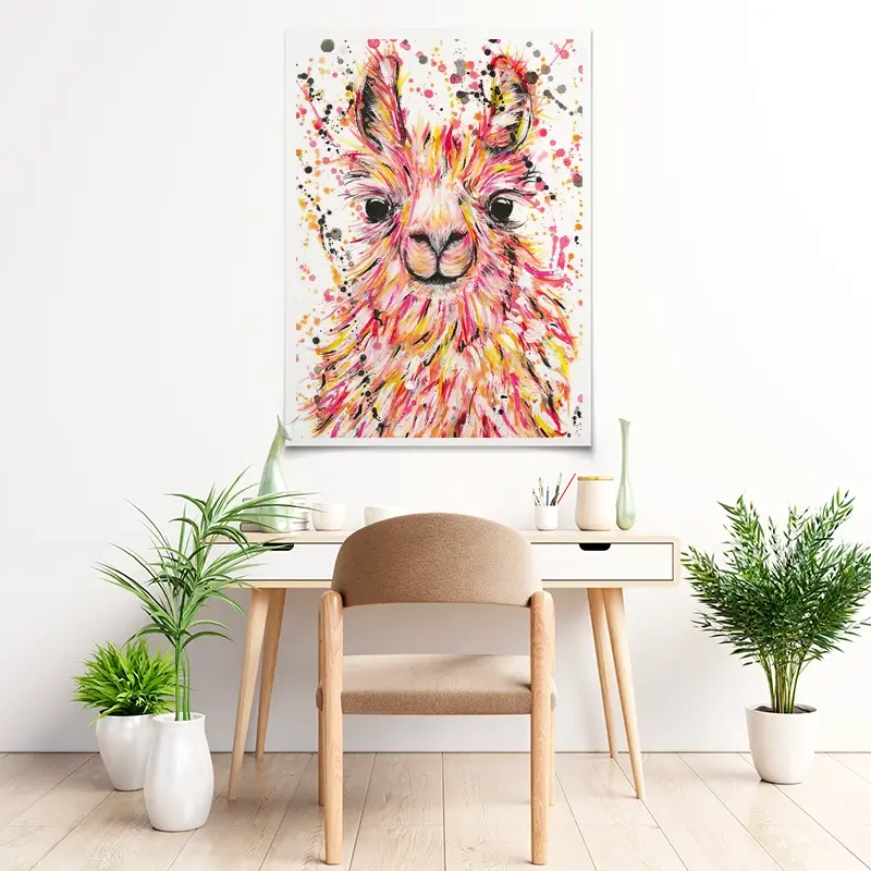 Llama Dusty Art Print