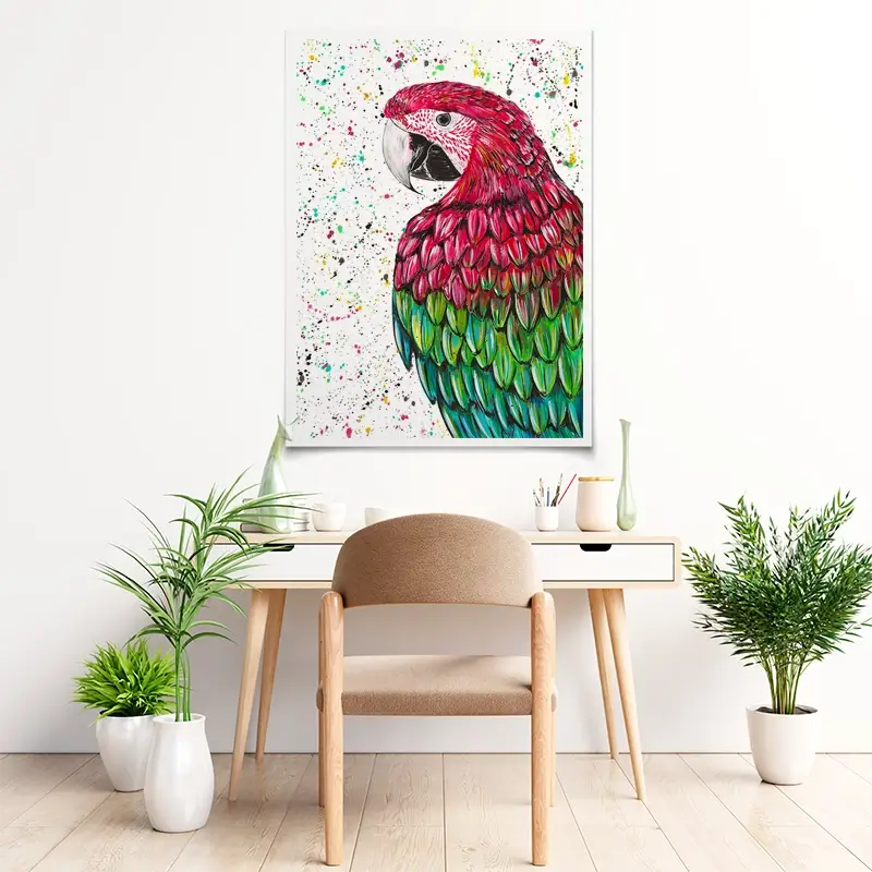 Macaw Parrot Marvin Art Print