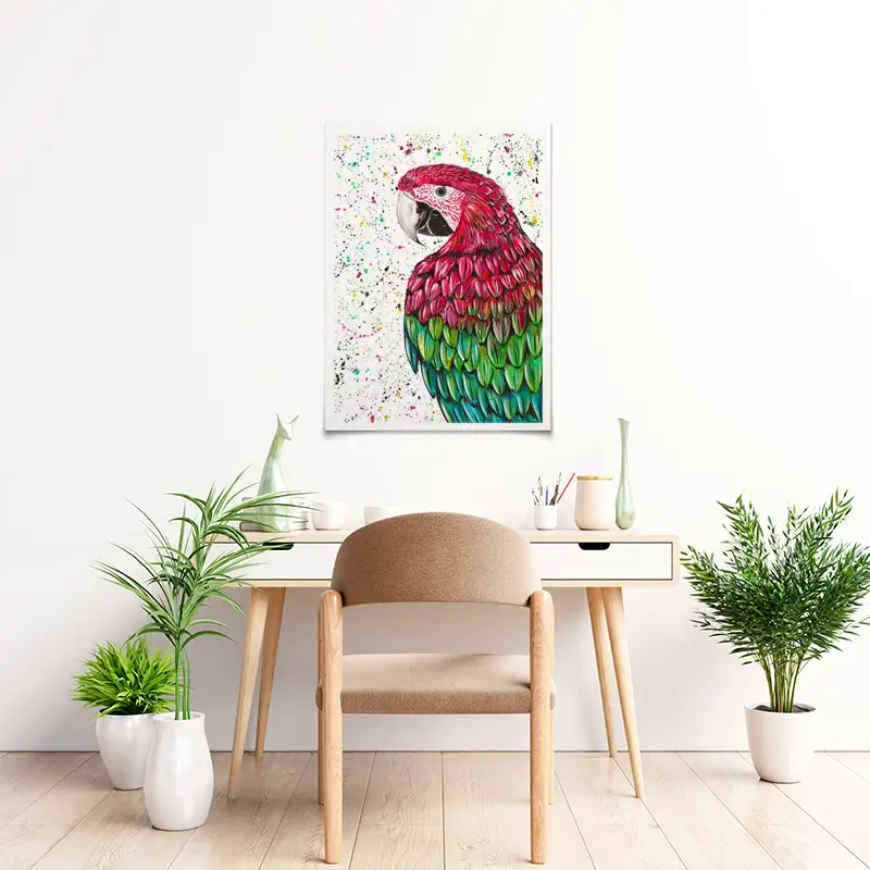 Macaw Parrot Marvin Art Print