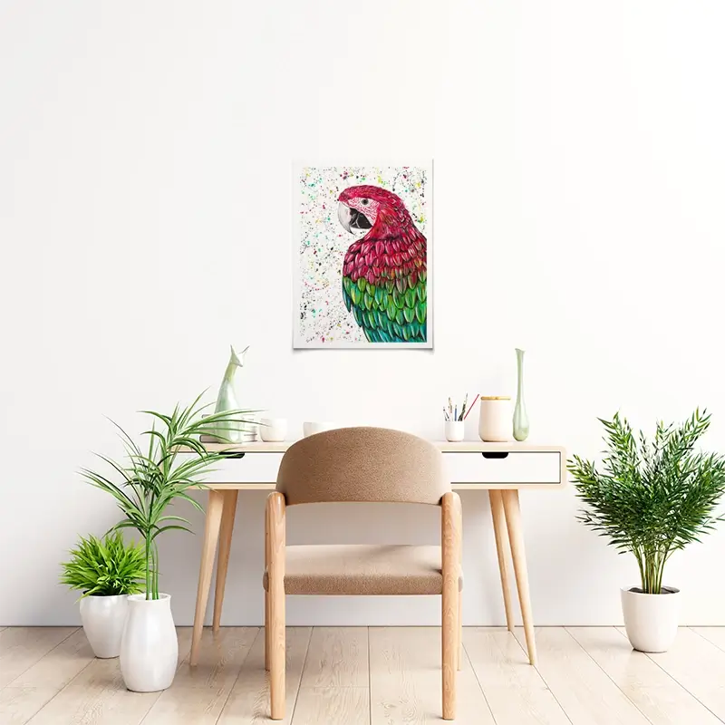 Macaw Parrot Marvin Art Print