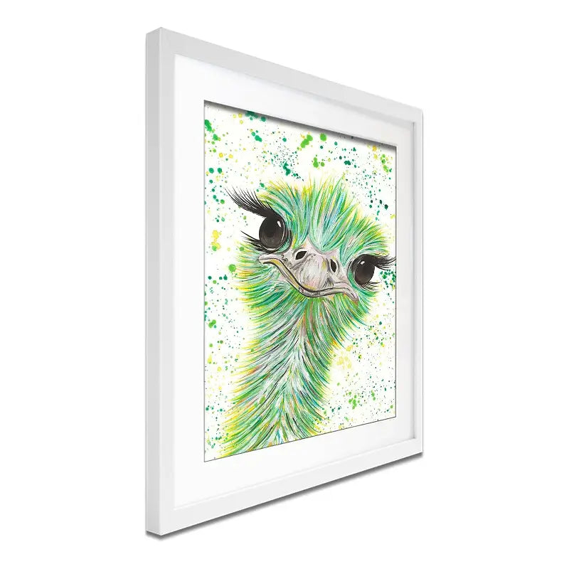 Ostrich Frank Framed Art Print