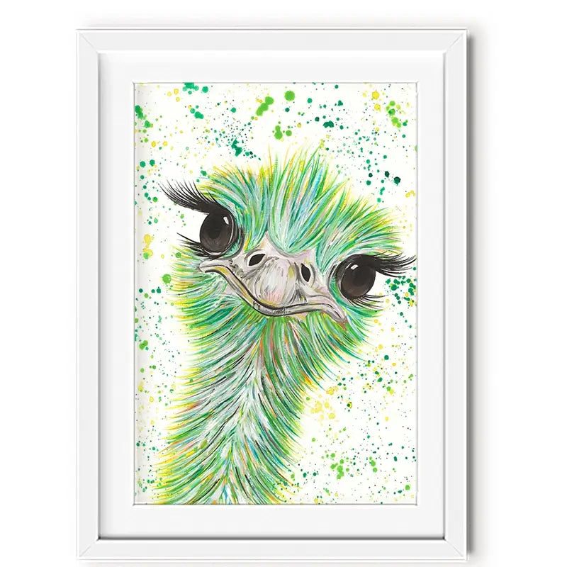 Ostrich Frank Framed Art Print