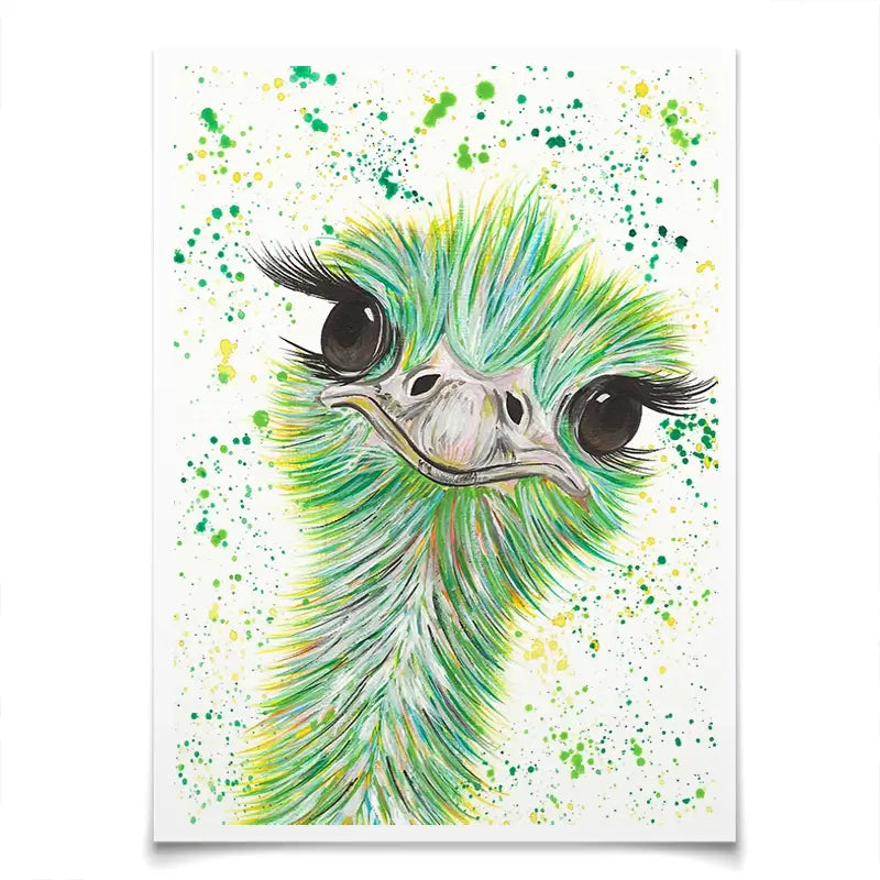 Ostrich Frank Art Print