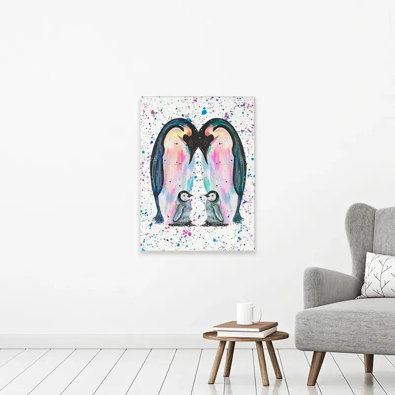 Penguin Family Canvas Print