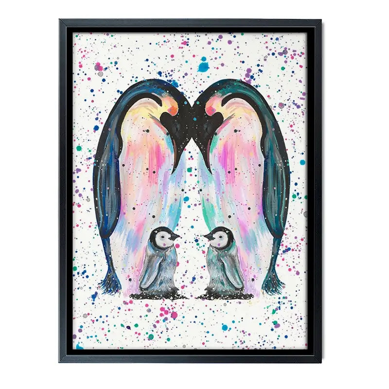 Penguin Family Canvas Print