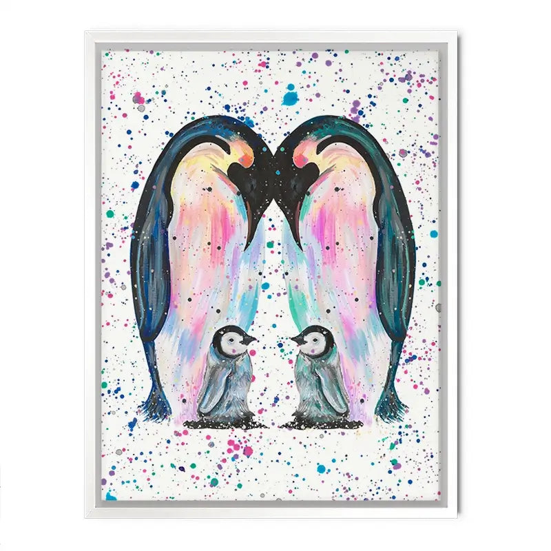 Penguin Family Canvas Print