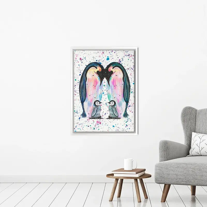 Penguin Family Canvas Print