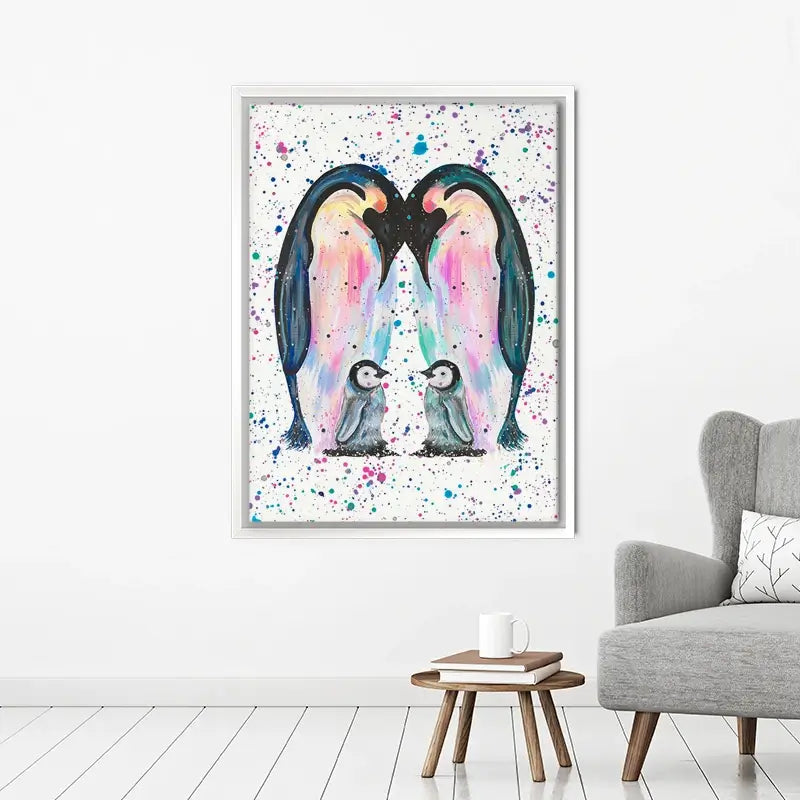 Penguin Family Canvas Print