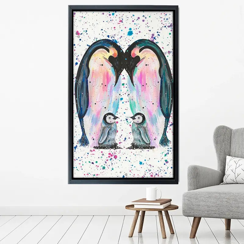 Penguin Family Canvas Print