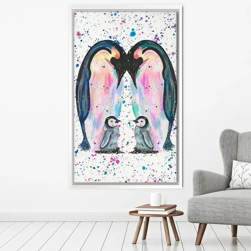 Penguin Family Canvas Print