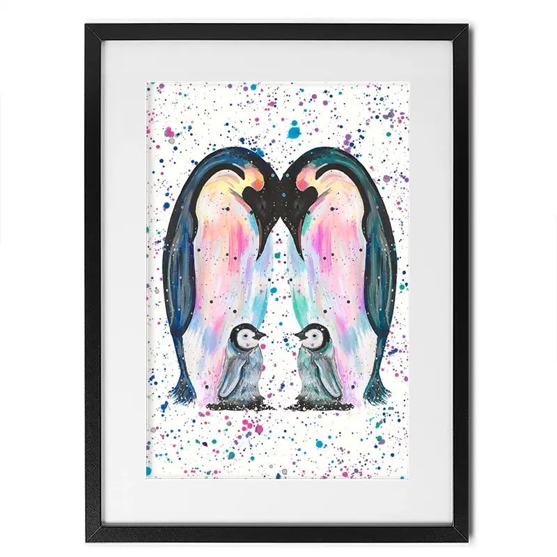 Penguin Family Framed Art Print