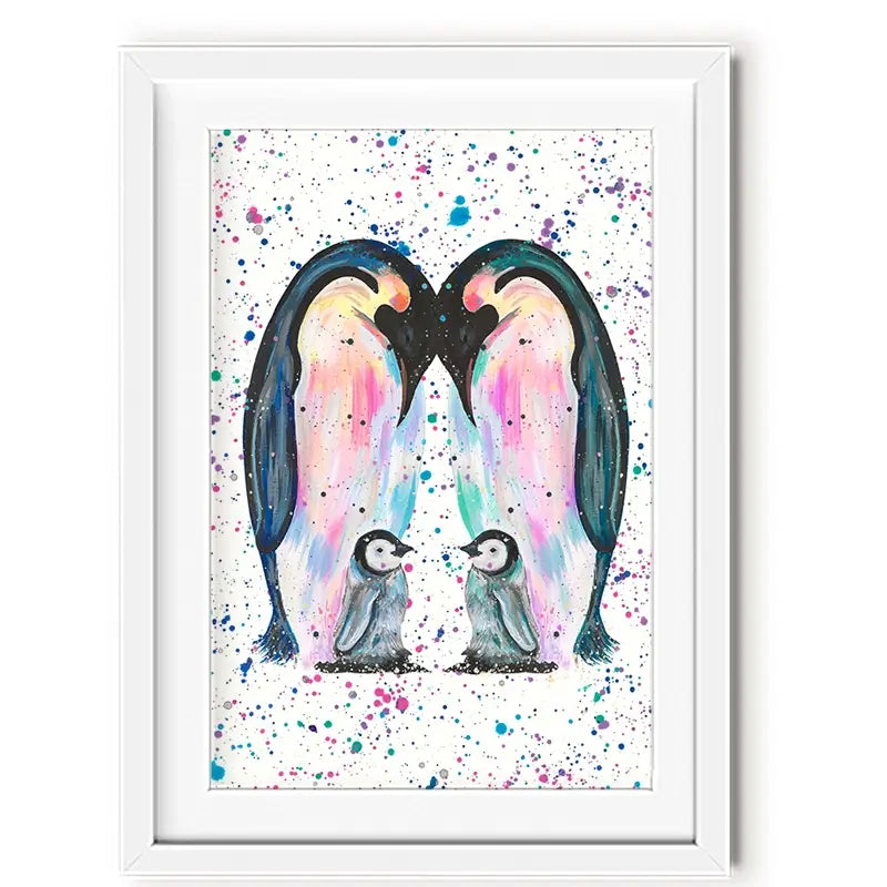 Penguin Family Framed Art Print