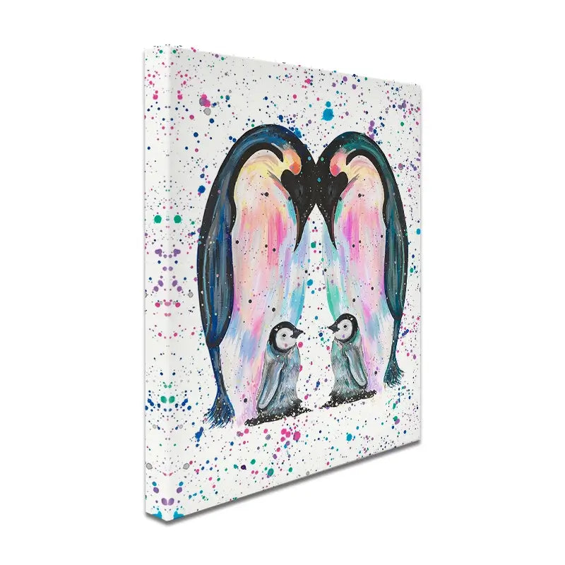 Penguin Family Canvas Print