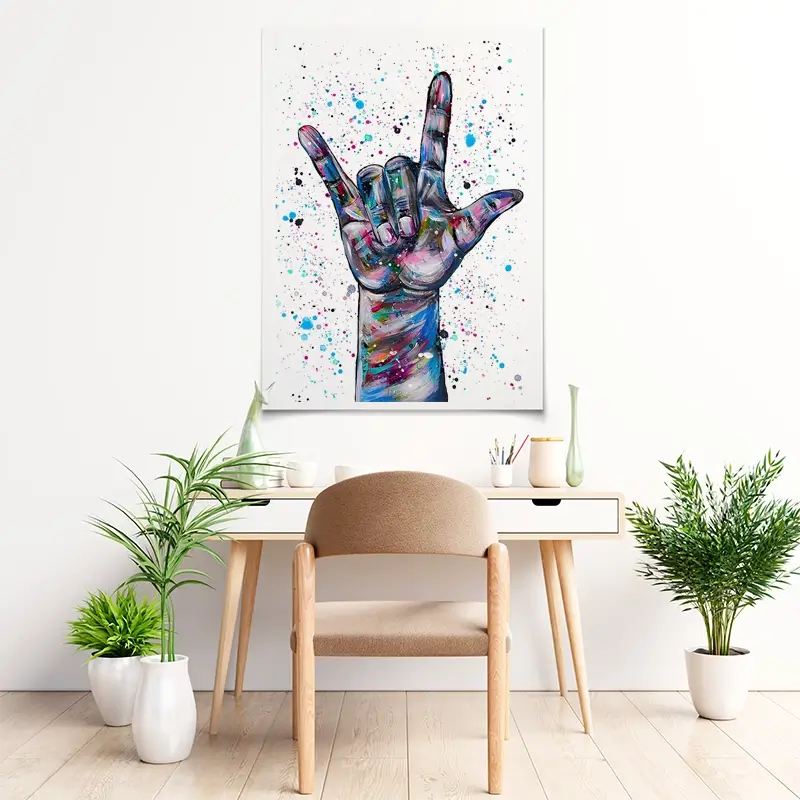 Sign Language I Love You Art Print