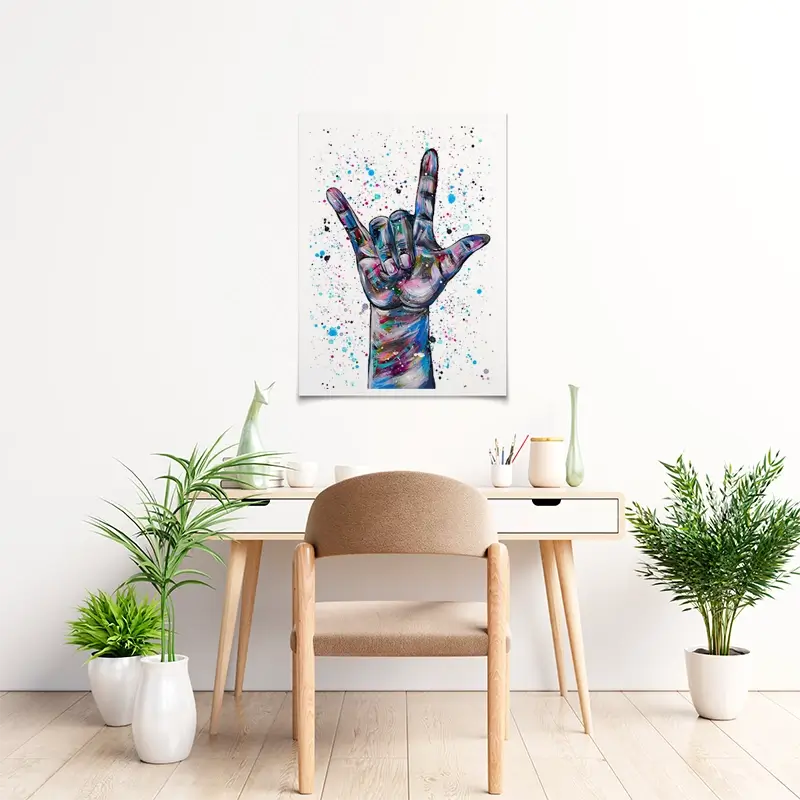 Sign Language I Love You Art Print