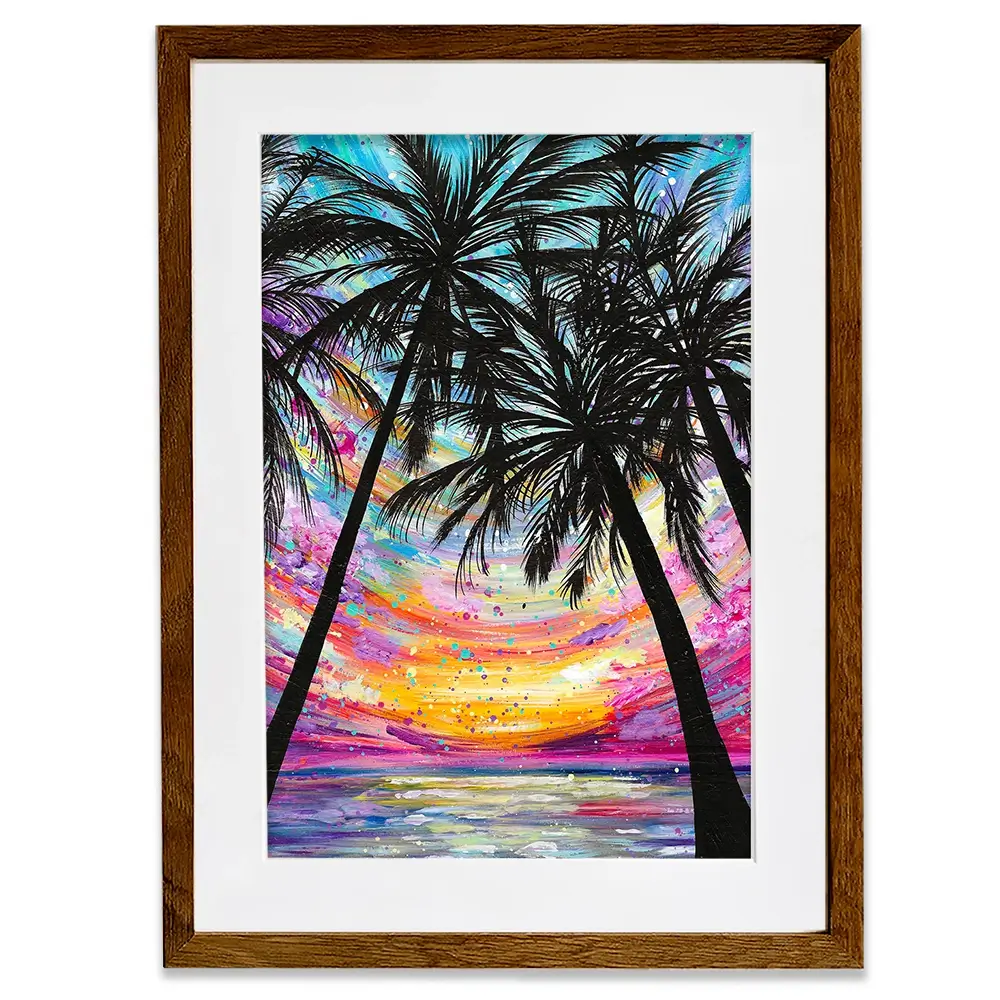 Sunset Beach Framed Art Print